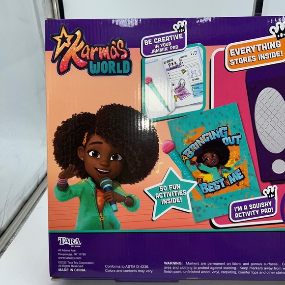 Karmas World Create Carry Creativity Set Boombox Activity Pad Markers Stickers - Picture 5 of 10